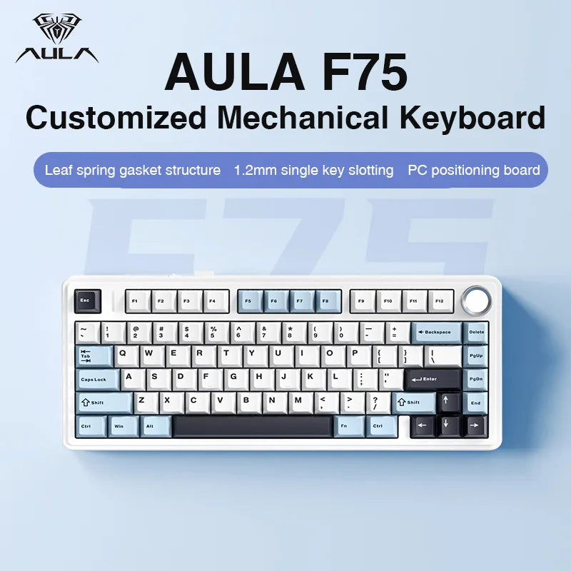 AULA F75 Bluetooth/Wired Gaming Mechanical Keyboard RGB