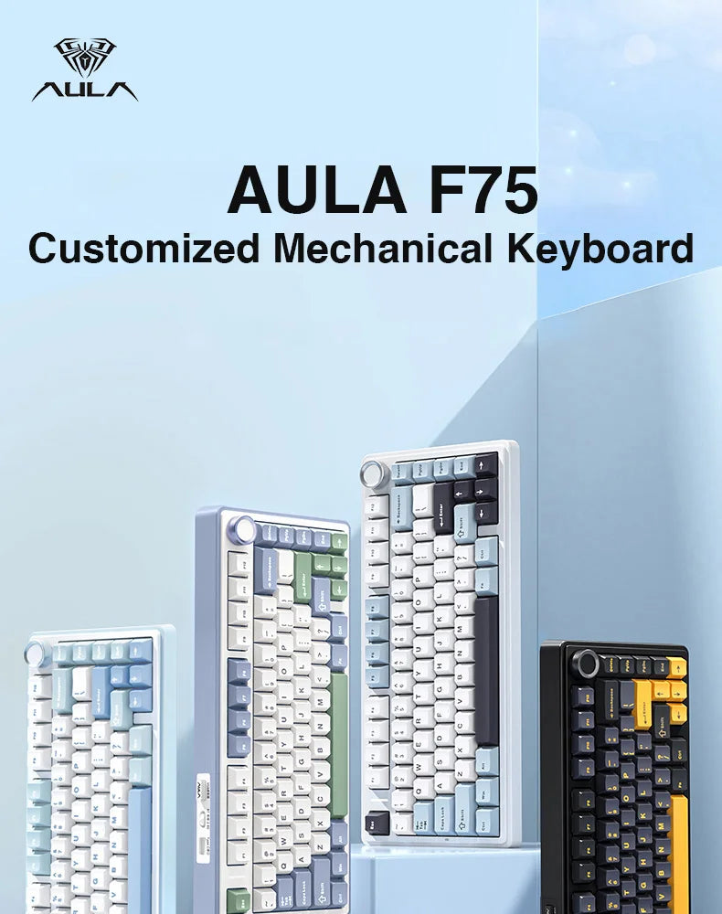 AULA F75 Bluetooth/Wired Gaming Mechanical Keyboard RGB