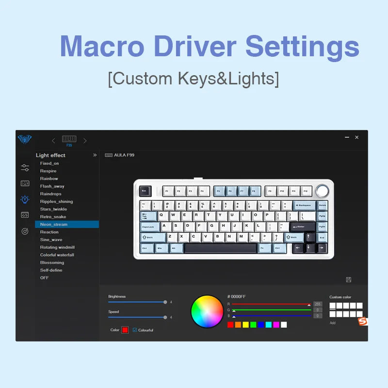 AULA F75 Bluetooth/Wired Gaming Mechanical Keyboard RGB
